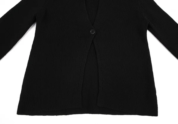エンポリオアルマーニEMPORIO ARMANI 1Bリブニットカーディガン 黒38 K-89130_007