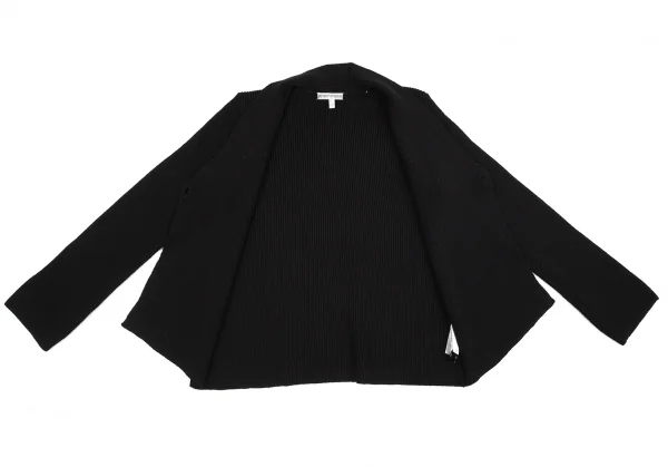 エンポリオアルマーニEMPORIO ARMANI 1Bリブニットカーディガン 黒38 K-89130_008