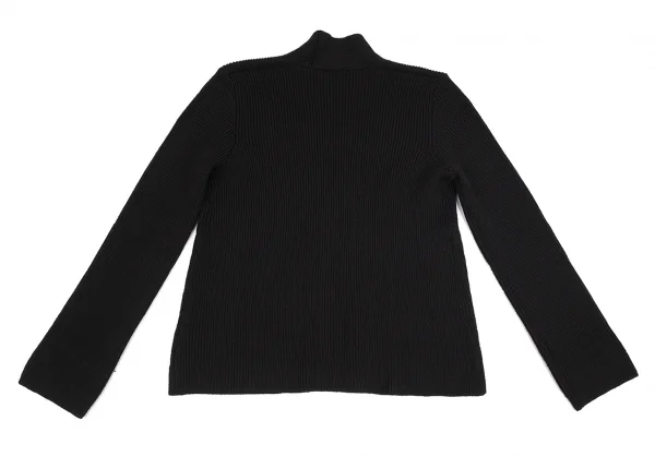 エンポリオアルマーニEMPORIO ARMANI 1Bリブニットカーディガン 黒38 K-89130_009