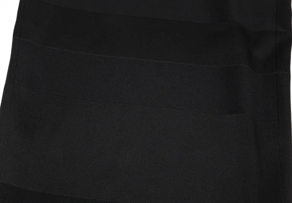 エンポリオアルマーニEMPORIO ARMANI ジョーゼット裾ラインワイドパンツ 黒38 K-89131_005