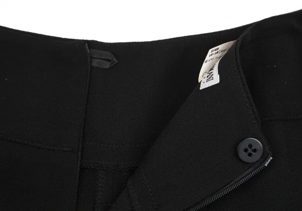 エンポリオアルマーニEMPORIO ARMANI ジョーゼット裾ラインワイドパンツ 黒38 K-89131_008