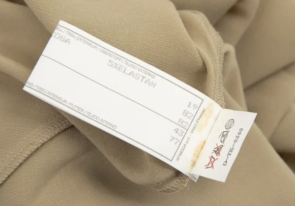 エンポリオアルマーニEMPORIO ARMANI シースルーVネック半袖ワンピース モカ40 K-89132_013