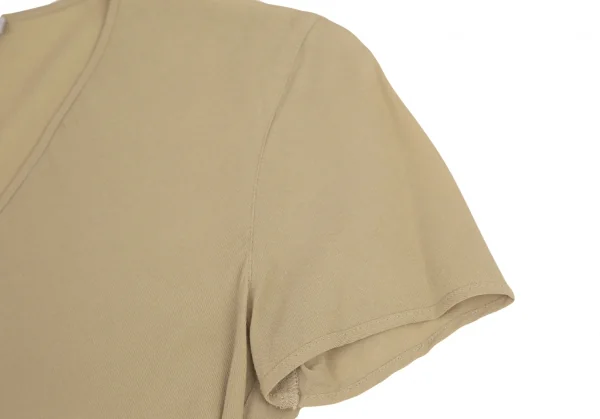 エンポリオアルマーニEMPORIO ARMANI シースルーVネック半袖ワンピース モカ40 K-89132_005