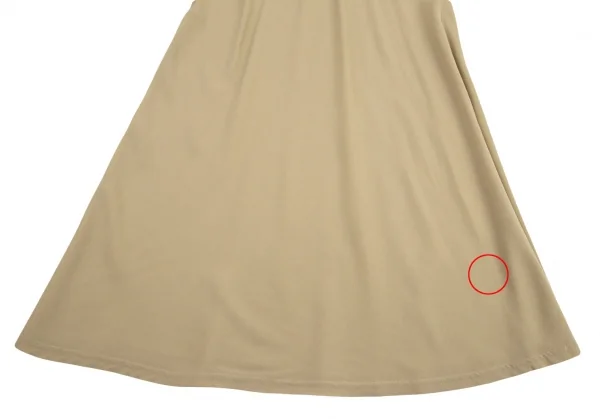 エンポリオアルマーニEMPORIO ARMANI シースルーVネック半袖ワンピース モカ40 K-89132_006