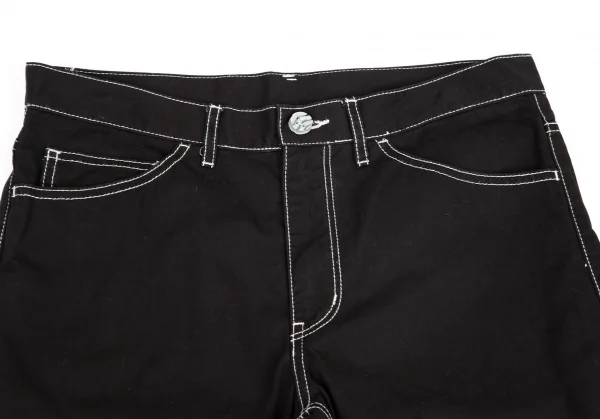 コムデギャルソン オムプリュスCOMME des GARCONS HOMME PLUS タイヤボタンステッチクロップドパンツ 黒S K-89156_002