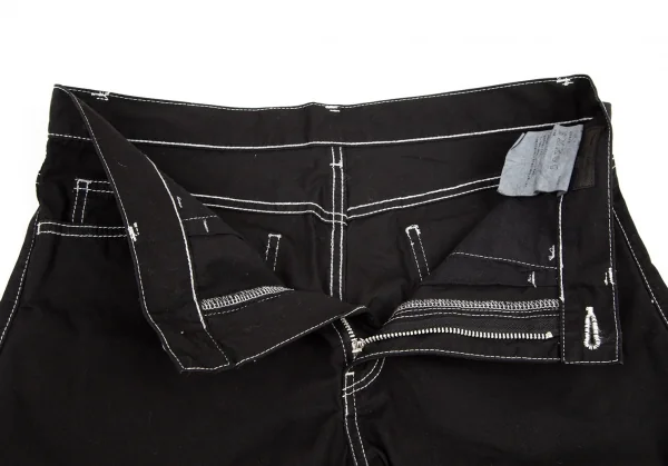コムデギャルソン オムプリュスCOMME des GARCONS HOMME PLUS タイヤボタンステッチクロップドパンツ 黒S K-89156_005