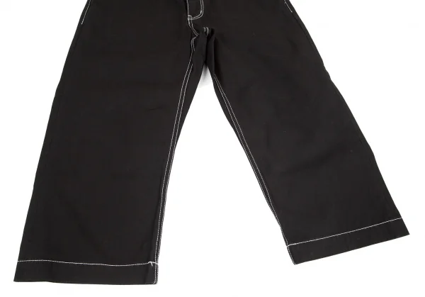 コムデギャルソン オムプリュスCOMME des GARCONS HOMME PLUS タイヤボタンステッチクロップドパンツ 黒S K-89156_007