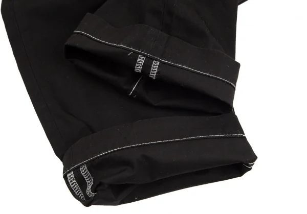 コムデギャルソン オムプリュスCOMME des GARCONS HOMME PLUS タイヤボタンステッチクロップドパンツ 黒S K-89156_008