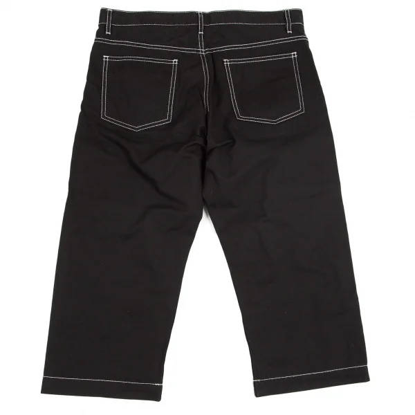 コムデギャルソン オムプリュスCOMME des GARCONS HOMME PLUS タイヤボタンステッチクロップドパンツ 黒S K-89156_009