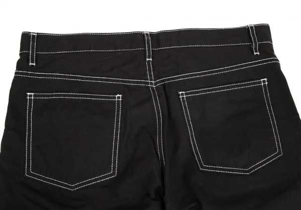 コムデギャルソン オムプリュスCOMME des GARCONS HOMME PLUS タイヤボタンステッチクロップドパンツ 黒S K-89156_010