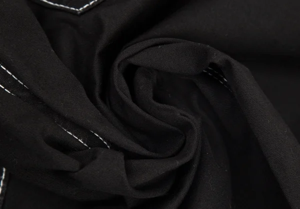 コムデギャルソン オムプリュスCOMME des GARCONS HOMME PLUS タイヤボタンステッチクロップドパンツ 黒S K-89156_011