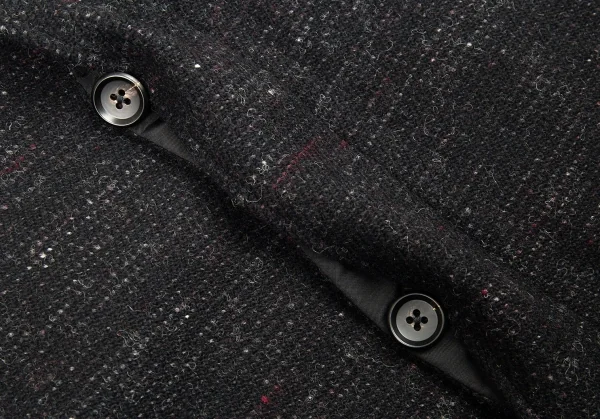 ヨウジヤマモト プールオムYohji Yamamoto POUR HOMME ウールフーデッドロングコート 黒3 K-89173_005