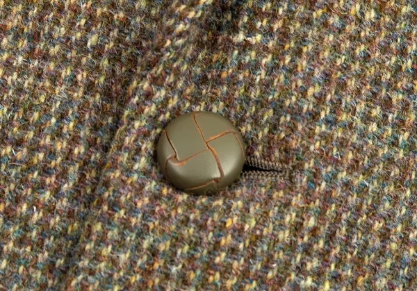 パパスPapas ハリスツイードくるみボタンテーラードジャケット 茶M K-89200_012