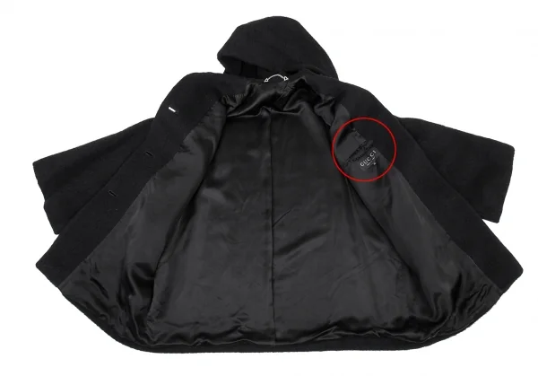 グッチGUCCI バンブートグルフーデッドシャギーコート 黒38 K-89245_012