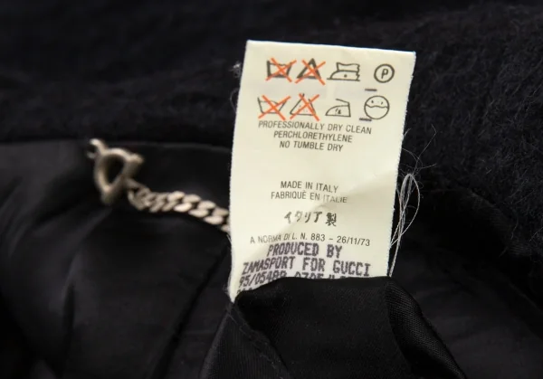 グッチGUCCI バンブートグルフーデッドシャギーコート 黒38 K-89245_016
