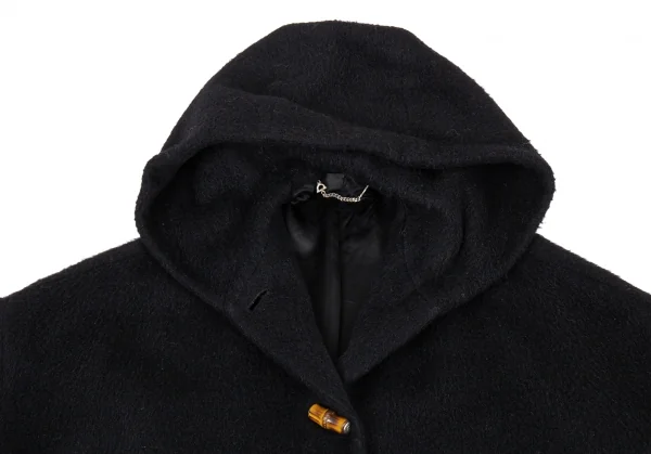 グッチGUCCI バンブートグルフーデッドシャギーコート 黒38 K-89245_003