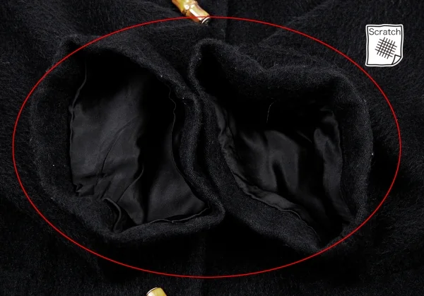 グッチGUCCI バンブートグルフーデッドシャギーコート 黒38 K-89245_008