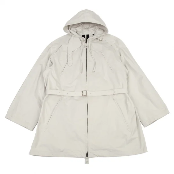 ジャンポールゴルチエ オムJean Paul GAULTIER HOMME モールスキンラグランフーデッドコート アイボリー46 K-89273_001