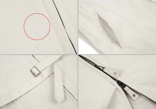 ジャンポールゴルチエ オムJean Paul GAULTIER HOMME モールスキンラグランフーデッドコート アイボリー46 K-89273_011