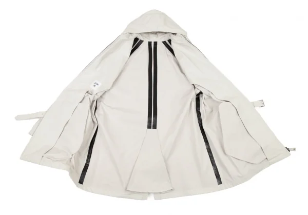 ジャンポールゴルチエ オムJean Paul GAULTIER HOMME モールスキンラグランフーデッドコート アイボリー46 K-89273_012