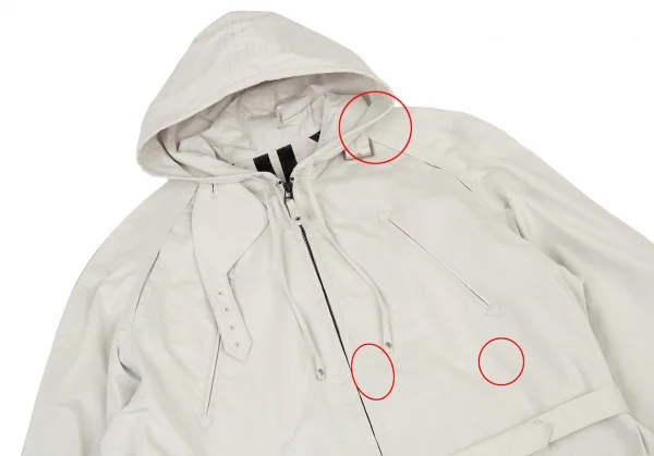 ジャンポールゴルチエ オムJean Paul GAULTIER HOMME モールスキンラグランフーデッドコート アイボリー46 K-89273_002