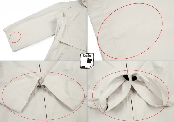 ジャンポールゴルチエ オムJean Paul GAULTIER HOMME モールスキンラグランフーデッドコート アイボリー46 K-89273_009