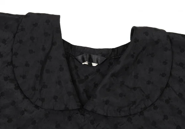 コムコム コムデギャルソンCOMME des GARCONS 製品染め小紋ジャガードエステルワンピース 黒S K-89308_004