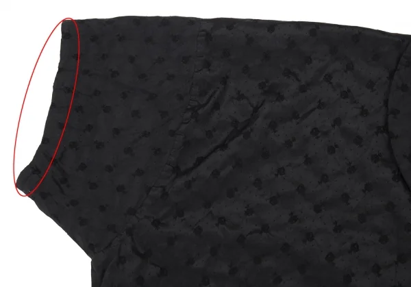 コムコム コムデギャルソンCOMME des GARCONS 製品染め小紋ジャガードエステルワンピース 黒S K-89308_005