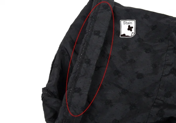 コムコム コムデギャルソンCOMME des GARCONS 製品染め小紋ジャガードエステルワンピース 黒S K-89308_006