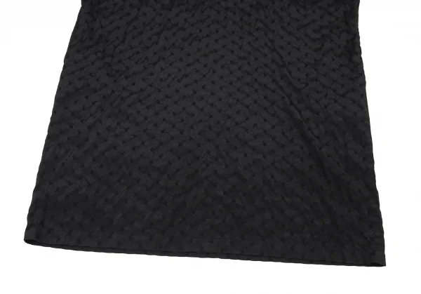 コムコム コムデギャルソンCOMME des GARCONS 製品染め小紋ジャガードエステルワンピース 黒S K-89308_009