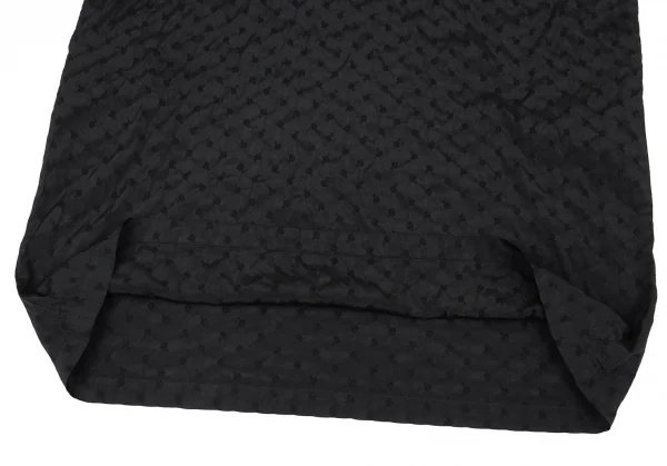 コムコム コムデギャルソンCOMME des GARCONS 製品染め小紋ジャガードエステルワンピース 黒S K-89308_011