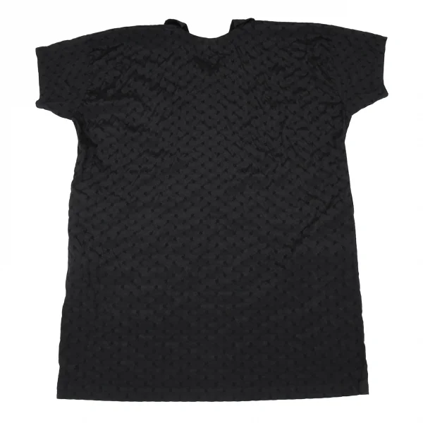 コムコム コムデギャルソンCOMME des GARCONS 製品染め小紋ジャガードエステルワンピース 黒S K-89308_012