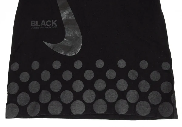 ブラックコムデギャルソン×ナイキBLACK COMME des GARCONS×NIKE スウッシュドットプリントTシャツ 黒M K-89325_005