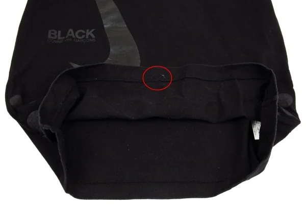 ブラックコムデギャルソン×ナイキBLACK COMME des GARCONS×NIKE スウッシュドットプリントTシャツ 黒M K-89325_008