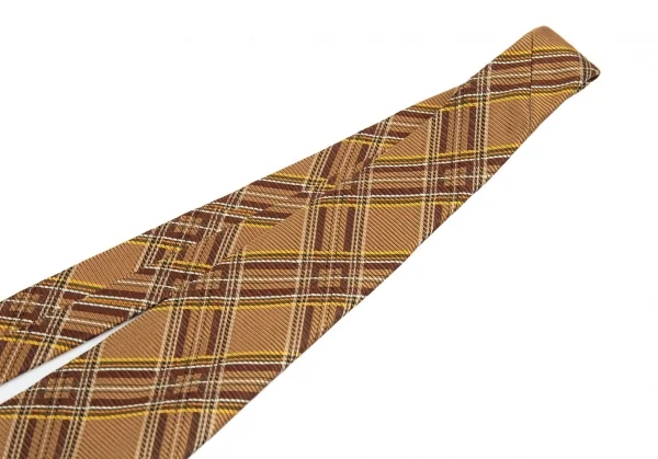 カールヘルムKarl Helmut バイアスタータンチェックネクタイ 茶 K-89402_003