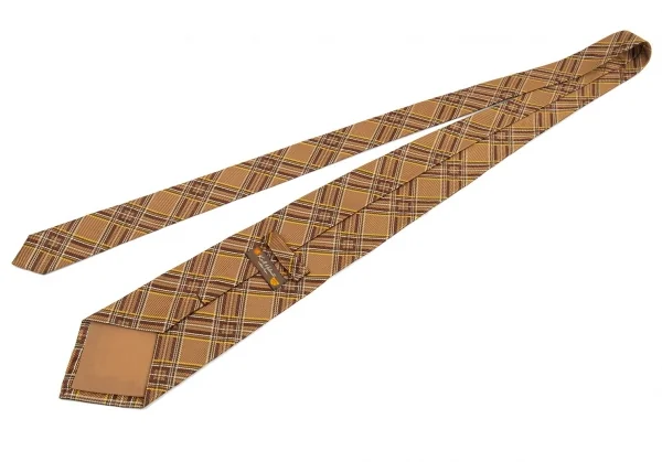 カールヘルムKarl Helmut バイアスタータンチェックネクタイ 茶 K-89402_006