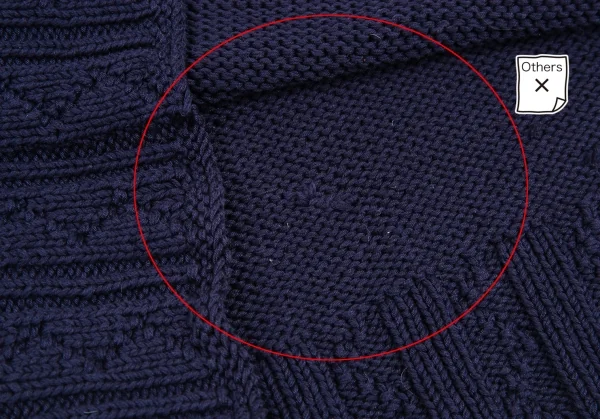 ポロラルフローレンPOLO RALPH LAUREN ハーフケーブル編みハイネックローゲージニット 紺XL K-89403_010