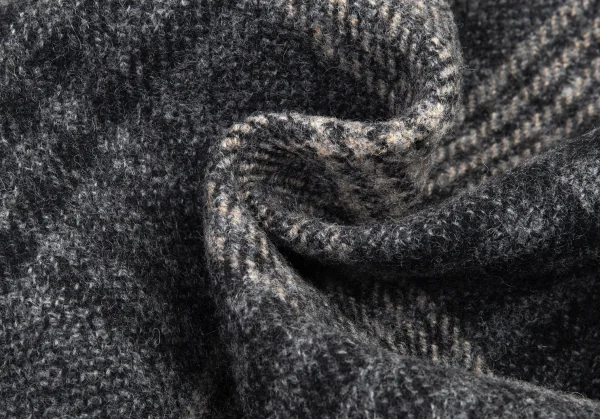 ボッテガヴェネタBOTTEGA VENETA イントレチャートボタンリバー仕立てチェックコート グレー54 K-89406_012