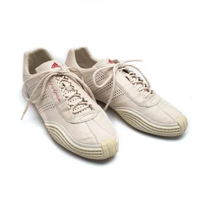 ヨウジヤマモト プールオム×アディダスYohji Yamamoto POUR HOMME×adidas パンチングレザースニーカー オフ