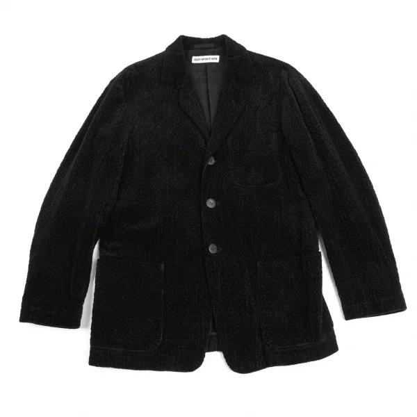 イッセイミヤケ メンISSEY MIYAKEMEN 製品染めコットンコーデュロイジャケット 黒M K-89482_001
