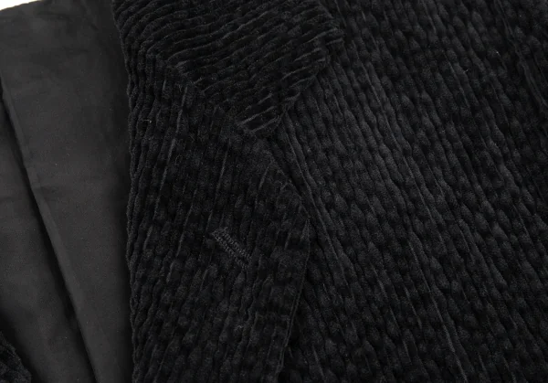 イッセイミヤケ メンISSEY MIYAKEMEN 製品染めコットンコーデュロイジャケット 黒M K-89482_004