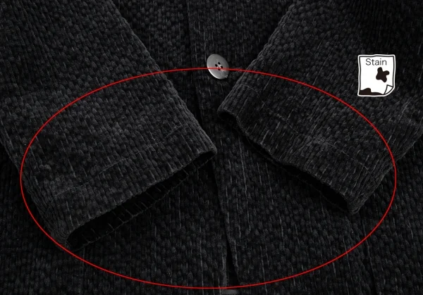 イッセイミヤケ メンISSEY MIYAKEMEN 製品染めコットンコーデュロイジャケット 黒M K-89482_006