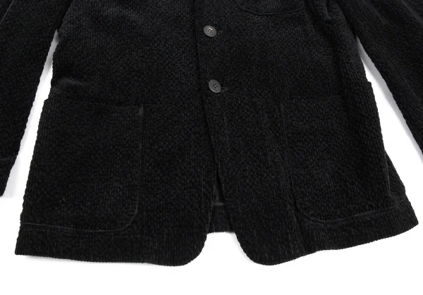 イッセイミヤケ メンISSEY MIYAKEMEN 製品染めコットンコーデュロイジャケット 黒M K-89482_008