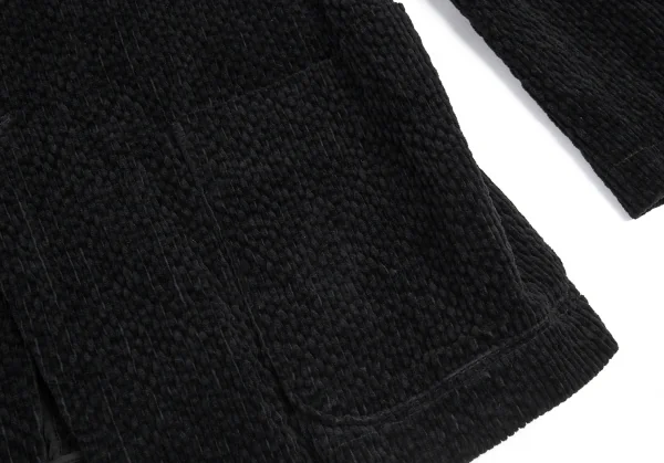 イッセイミヤケ メンISSEY MIYAKEMEN 製品染めコットンコーデュロイジャケット 黒M K-89482_009