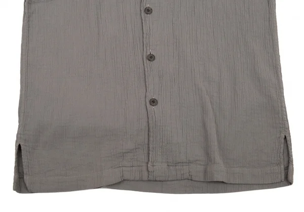 イッセイミヤケ メンISSEY MIYAKEMEN クレプリスタンドカラーシャツ グレーM K-89490_010