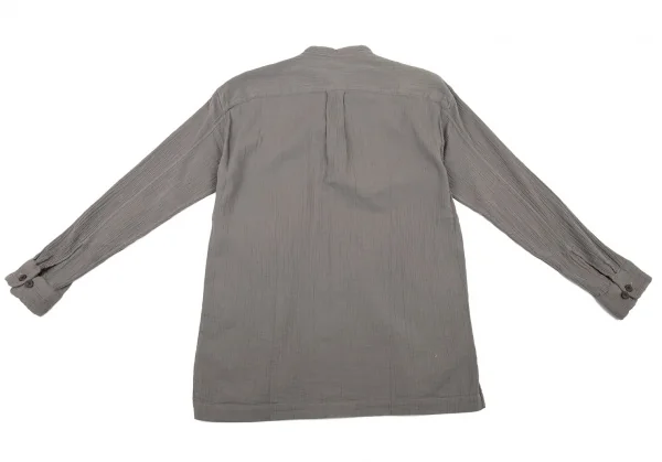 イッセイミヤケ メンISSEY MIYAKEMEN クレプリスタンドカラーシャツ グレーM K-89490_014