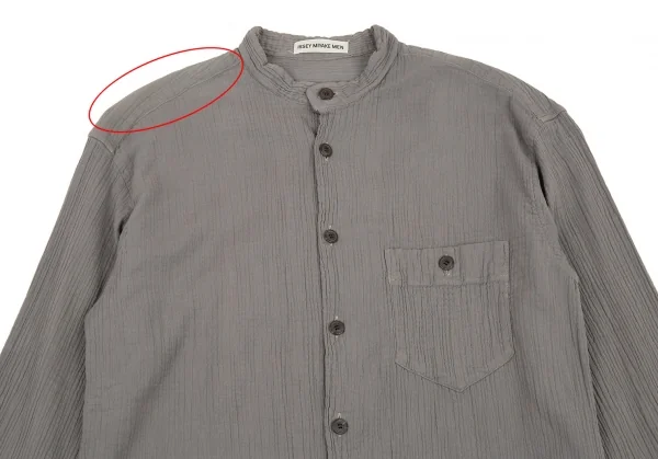 イッセイミヤケ メンISSEY MIYAKEMEN クレプリスタンドカラーシャツ グレーM K-89490_002