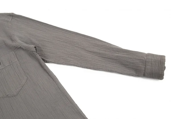 イッセイミヤケ メンISSEY MIYAKEMEN クレプリスタンドカラーシャツ グレーM K-89490_006