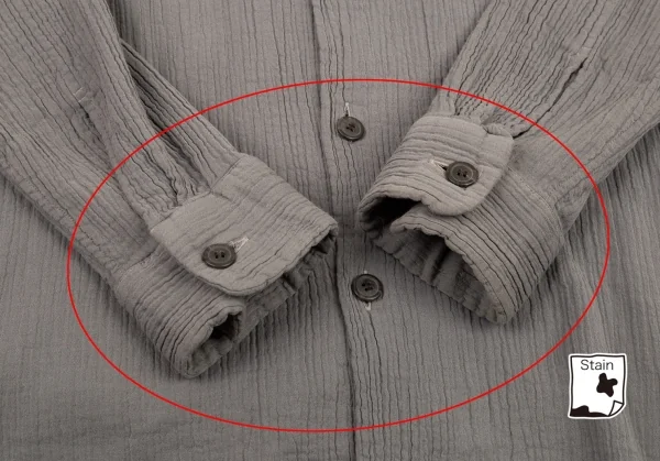 イッセイミヤケ メンISSEY MIYAKEMEN クレプリスタンドカラーシャツ グレーM K-89490_007