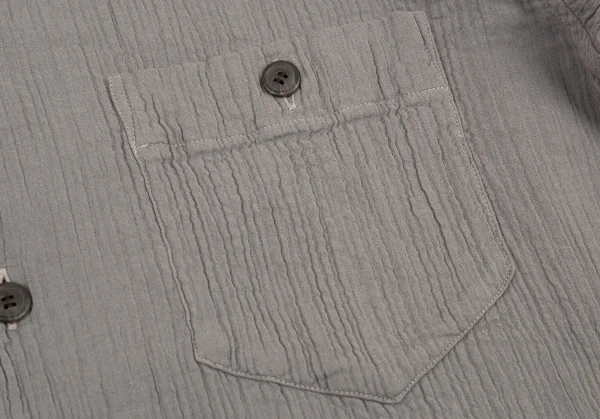 イッセイミヤケ メンISSEY MIYAKEMEN クレプリスタンドカラーシャツ グレーM K-89490_009